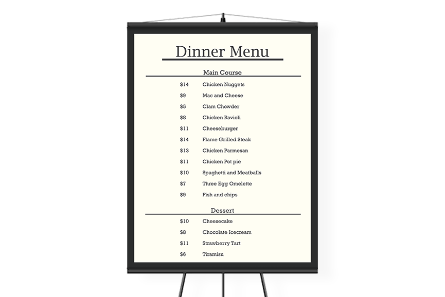Dinner Menu@0.5x Dinner Menu@0.5x