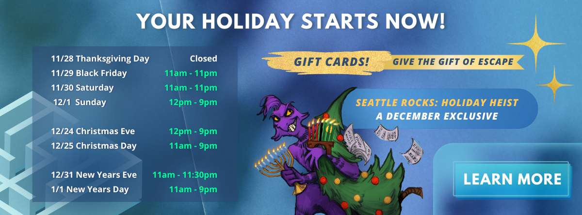 Holiday Hours website banner